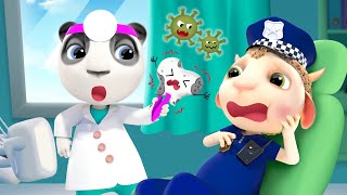 Rescue Team Adventures: Doctor Panda Help Cop | Funny Cartoon for Kids | Dolly and Friends 3D