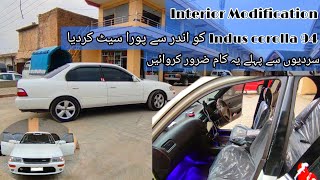 Project Indus Corolla, Installation of Seat Plastics and Ragzeen on the carpet full detail video