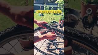 Repair your bicycle tube | DIY easy and fast #bike #bicycle #bicycletube 🚴👇💰