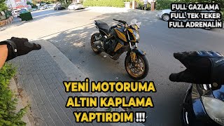 YENİ MOTORUMA ALTIN KAPLAMA YAPTIM! - TEK TEKERDE PORSCHE TOKATLADIM! - FULL GAZLAMA & ADRENALİN!