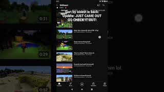 SORT BY OLDEST IS BACK? #youtube #update #shorts