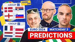 Euro 2024 Predictions & Betting Tips MATCHDAY 3 [Groups C&D]