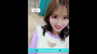 Twice momo speak Korean