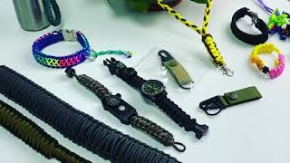 Parts of handmade paracord products