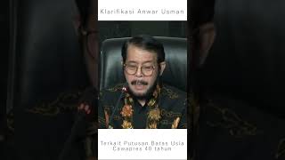 Klarifikasi Paman Gibran terkait putusan MK #anwarusman #gibranrakabuming