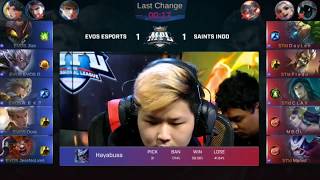 EVOS VS SAINT INDO MATCH 3 MPL SEASON 3 MOBILE LEGEND