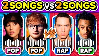 POP vs RAP: Save Two Drop Two Songs 🎤🔥 | Music Quiz