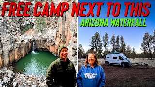 Free camping next to SYCAMORE FALLS near Williams Arizona