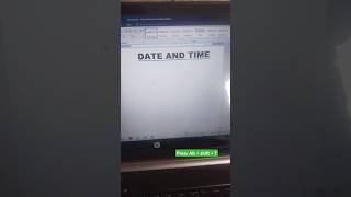 Ms word Date 📅 And Time | #trending #shorts #short #computer #msword #microsoftoffice #excel #love