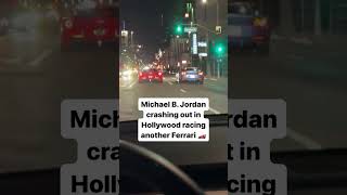 Michael B Jordan's Ferrari Crash: Full Speed Disaster! #fyp #viralshorts #trending