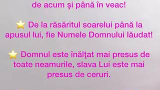 Fie Numele Domnului binecuvântat de acum şi până în veac!