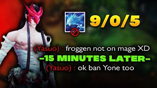 CHALLENGER STREAM SNIPERS ban my Anivia but they forgot about my Yone