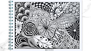 Zentangle Patterns For Beginners | Zentangle Art | Doodle Pattern