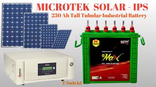 Microtek Solar IPS 1435 Model | 230Ah Eastern Tall Tubular Industrial Battery | Unboxing And Review