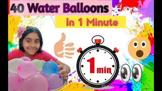 Easy Trick to Fill Water Balloons in Holi|40 Water Balloons in 1minute|बैलून भरने का सबसे आसान तरीका