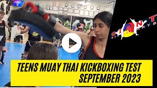 Teens Kickboxing Grading Sep 23