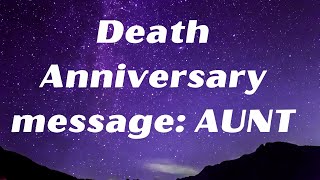 DEATH ANNIVERSARY MESSAGE FOR YOUR AUNT | Death anniversary video sympathy card for AUNT ❤️