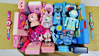 PINK vs BLUE Stationary Collection🥰Pen, Sharpener, Eraser, Geometry, Piggybank, Lunchbox, Spinner