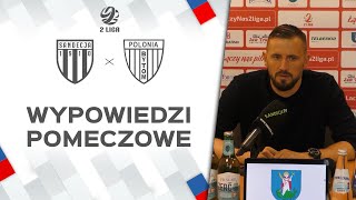 [2.LIGA]: Konferencja prasowa po meczu MKS Sandecja Nowy Sącz - BS Polonia Bytom (3:2) 21.10.2023 r.