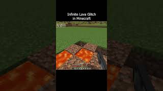 Infinite Lava Glitch in Minecraft #minecraft