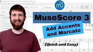 How to Add Accents and Marcato Markings in MuseScore 3, Accent Above or Below Note with Playback