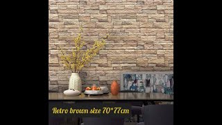 Retro brick pattern 3d stickers