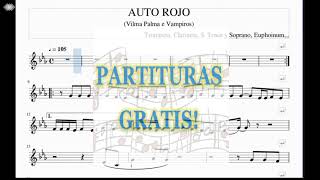 Auto rojo-Vilma Palma e Vampiros-(Playback) Partitura para Trompeta, Clarinete, Saxo Tenor y Soprano