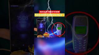 Ngecas HP terkuat di bumi nokia 3310 pakai listrik 1 juta volt ‼️ #shorts #viral #fyp #gadgets