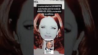 La universidad de SAN MARTIN puso fondos para la novela de ANDREA DEL BOCA #uba