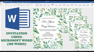 GREENERY | How to make WEDDING INVITATION in Microsoft Word | Cassy Soriano