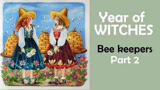 Beekeepers. Part 2 #Coloring in 'Year of witches' with Ohuhu and Polychromos #adultcoloring