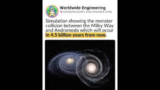 4.5 BILLON YEARS FROM DATE:MILKY WAY AND ANDROMEDA GALAXY COLLISION 💥