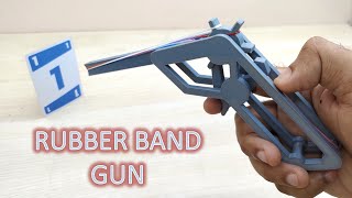 Rubber Band Gun working model || 3D printed #rubberbandgun