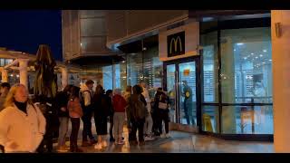 McDonald's last day in Russia, line out to the streets for there last big Mac ever lol subscribe!