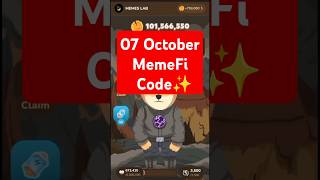 MemeFi Daily Combo for all level || 7 October 2024 MemeFi Secret Tap Combo to earn 4,000,000 coin