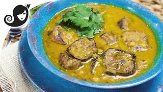 Mauritian Dal (Yellow Split Pea Soup) with Eggplant | Dholl et Bringelle (vegan/vegetarian recipe)