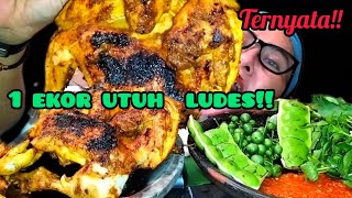 MUKBANG AYAM UTUH 1 EKOR,LALAPAN MENTAH,LEUNCA,PETE,KEMANGI,SAMBEL TERASI|mukbang sunda