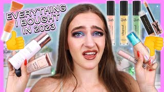 ALL THE MAKEUP I BOUGHT IN 2023... SOME MAJOR REGRETS!! #makeup #haul #lowbuy #makeupreview