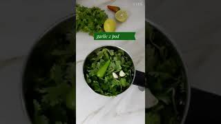 Easy green chutney recipe #shorts #short video ধনেপাতার চাটনি ।