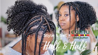 Simple Wash Day Style For Natural Hair | Half & Half (FT Cantu)