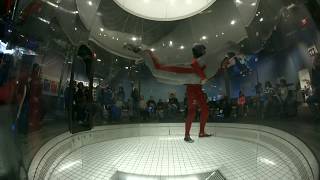 Dad indoor skydiving at iFly