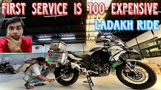 8 लाख की Bike की first service इतनी महँगी 😢😢 । Ladakh Bike Ride Started | Benelli Trk 502 X