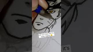 Naruto🔥Glow art Using only BLACK 🖤mamushi⭐#shorts