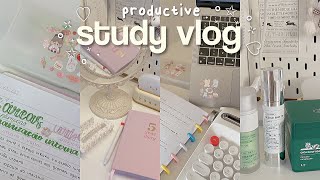 productive study vlog 🖇️ study tips, my skincare night routine (FT. VT COSMETICS)