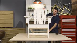 POLYWOOD Long Island Adirondack Chair ECA15 SBA15 Assembly Video