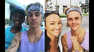 Justin Bieber meeting talking & taking pictures with fans in Turks and Caicos Islands - June 6, 2018