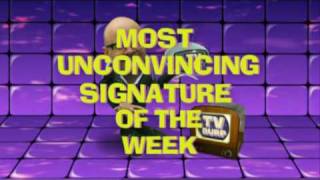 Harry Hill's TV Burp - Most Unconvincing Signature of the Week - 14/11/09