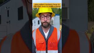 Jobs where workers have to risk their lives to make a living #constructionwork #construction #funny