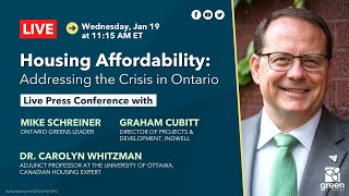 Housing Affordability: Addressing the Crisis in Ontario | Live w/ Mike Schreiner