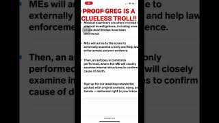 Proof Greg is a clueless Troll